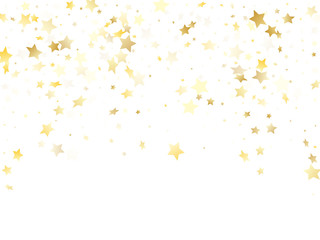 Magic gold sparkle texture vector star background.