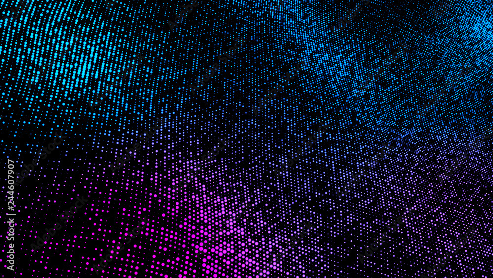 Poster music abstract background. interweaving of atomic particles in space. network connection structure. 