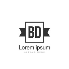 Initial BD Letter Logo Template Design