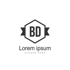 Initial BD Letter Logo Template Design