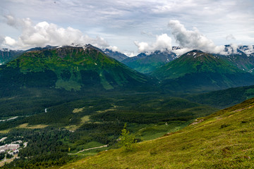 Mountain range and sky