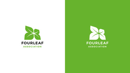 Leaf Logotype template, positive and negative variant, corporate identity for brands, nature logo