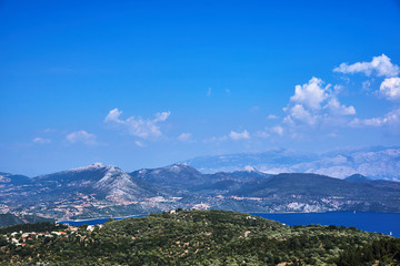 Fototapeta na wymiar View from the Greek island of Lefkada to the Ionian Sea..