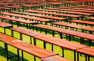 rows of red seats