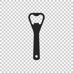 Bottle opener icon isolated on transparent background. Flat design. Vector Illustration