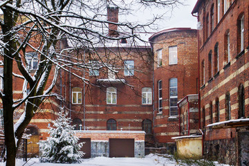 The inner yard of old  house