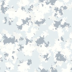 Fashion camo design. Digital camouflage pattern Winter colored clouds. Seamless vector. Trendy camouflage fabric texture