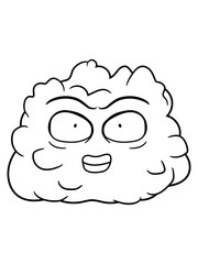 lustig gesicht grinsen wolle wolke haufen staub himmel flusen clipart sahne comic cartoon design