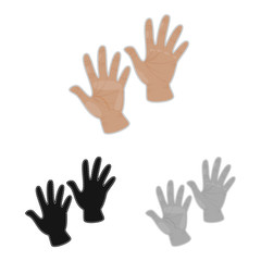 Isolated object of silhouette and safety sign. Collection of silhouette and comfort stock symbol for web.