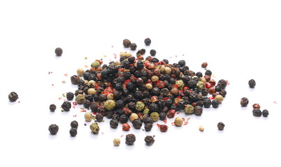 Colorful pepper isolated on white background