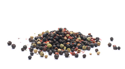 Colorful pepper isolated on white background