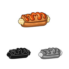 Isolated object of confectionery and culinary icon. Set of confectionery and product stock vector illustration.