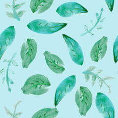 Watercolor floral pattern, delicate flowers. Seamless summer print for fabric, textile, wrapping, wallpaper, background. Vintage botanical set. Wedding, holiday, birthday. Bright botanical colllection