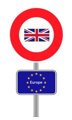 Panneau Brexit, sortie de l'Union europ&eacute;enne