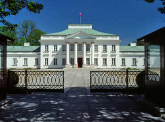 Fototapeta na wymiar Warsaw Poland - June 2010: Belweder Palace