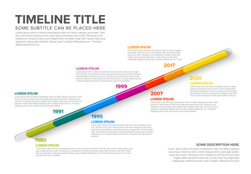 Colorful Timeline Infographic Layout