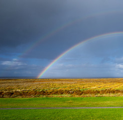 Naklejka premium halber Regenbogen
