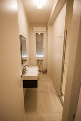 bathroom in continuous coating, microcement