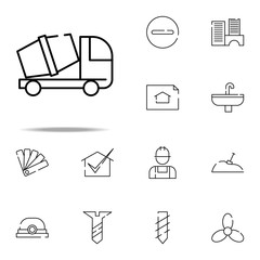 concrete mixer, concrete icon. construction icons universal set for web and mobile