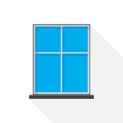 Window icon in flat design. Vector illustration.