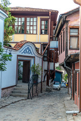 Fototapeta na wymiar The street in Plovdiv, Bulgaria