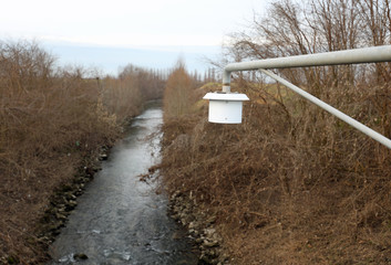 hydrometric probe to detect the height of the river and prevent floods