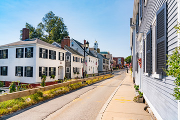 Historic homes in Plymouth, Massachusetts - obrazy, fototapety, plakaty