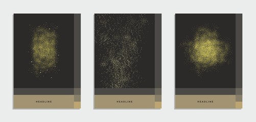 Abstract glowing festive flyer, brochure, corporate identity of dots.