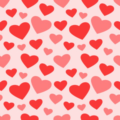 Hearts seamless pattern background