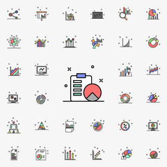 report in the pie chart colored icon. Business charts icons universal set for web and mobile