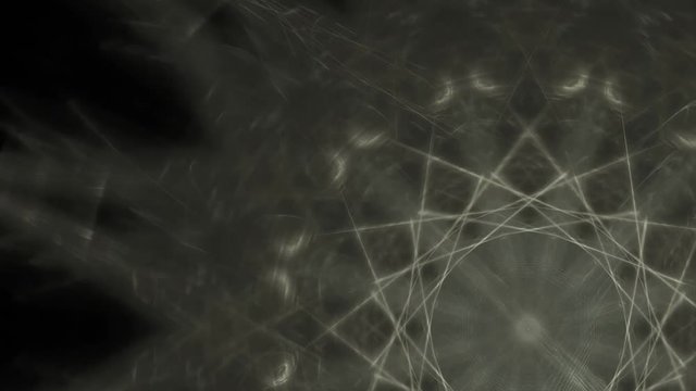 Abstract fractal forms morph and oscillate (Loop)