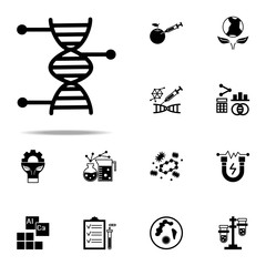 DNA, biology icon. Genetics and bioenginnering icons universal set for web and mobile
