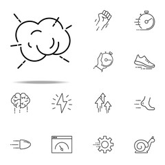 explosion icon. Speed icons universal set for web and mobile