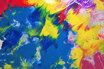 Abstract colorful acrylic painting for texture background
