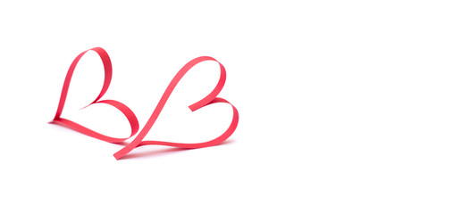 Obraz premium two heart on white background