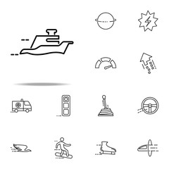floating yacht icon. Speed icons universal set for web and mobile