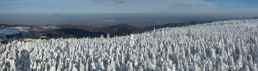Zimowa panorama; Góry Sowie