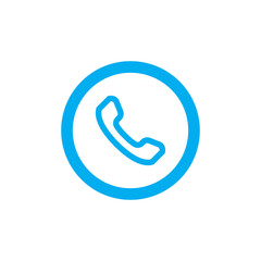 Phone Receiver rounded icon. Vector illustration style is a flat iconic symbol inside a circle. Designed for web and software interfaces.