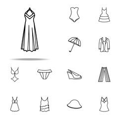 Evening Dress icon. Summer Clothes icons universal set for web and mobile