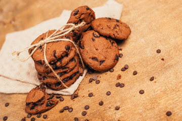 cookies with chocolate and nuts
