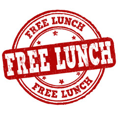 Free lunch sign or stamp