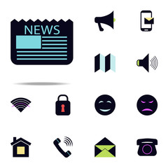 Fototapeta na wymiar newspaper icon. web icons universal set for web and mobile