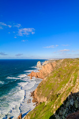 Pedra da Ursa vista do Cabo da Roca em Sintra Portugal