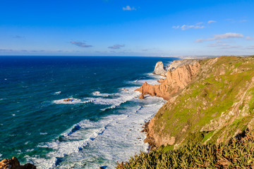 Pedra da Ursa vista do Cabo da Roca em Sintra Portugal