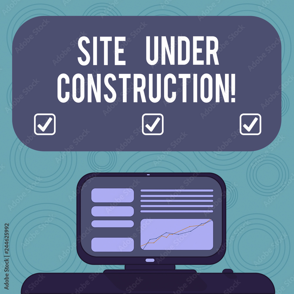 Poster conceptual hand writing showing site under construction. business photo showcasing implies something