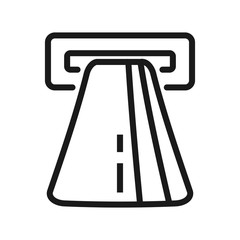 Premium credit card icon or logo in line style. High quality sign and symbol on a white background. Vector outline pictogram for infographic, web design and app development.