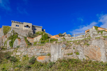 Fototapeta na wymiar Vista do Santuario da Peninha em Sintra Portugal