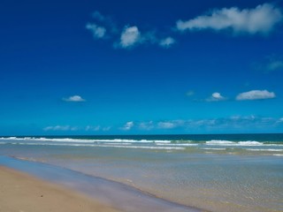Fototapeta na wymiar Woorim Beach In Bribie Island, Queensland, Australia