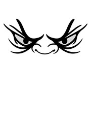 böse monster augen horror hunger gesich lustig comic cartoon clipart design