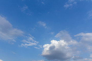 Naklejka na ściany i meble The blue sky and white clouds indicate pure and freshing